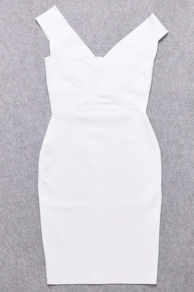 Ash Bandage Dress - Pearl White