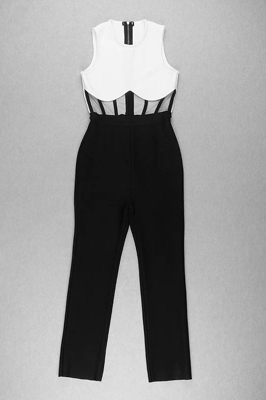 Audrey Bandage Pants Jumpsuit - Classic Black