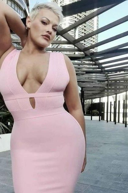 Bay Bandage Dress - Ballet Pink