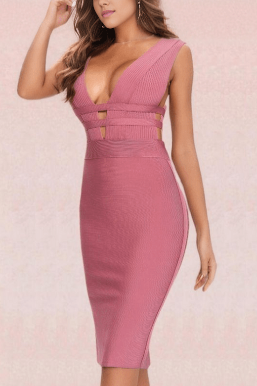 Bay Bandage Dress - Ballet Pink