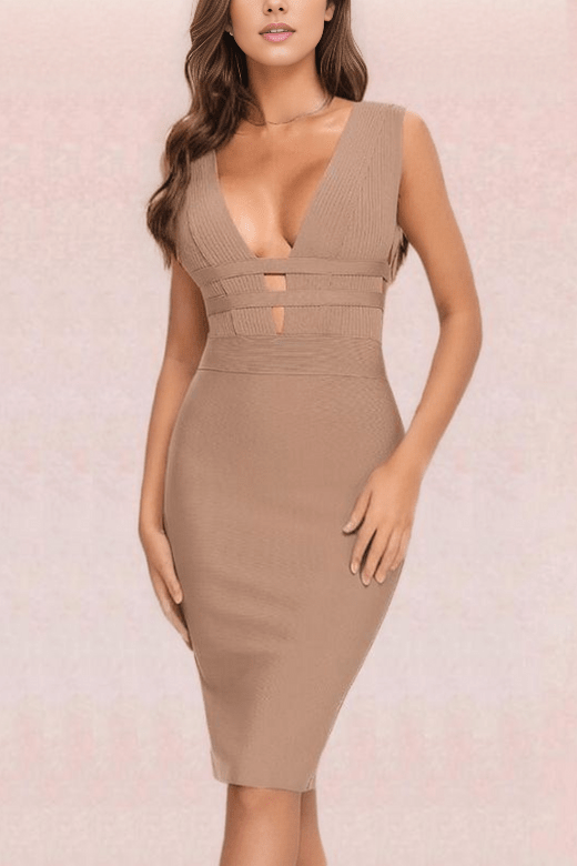 Bay Bandage Dress - Nude