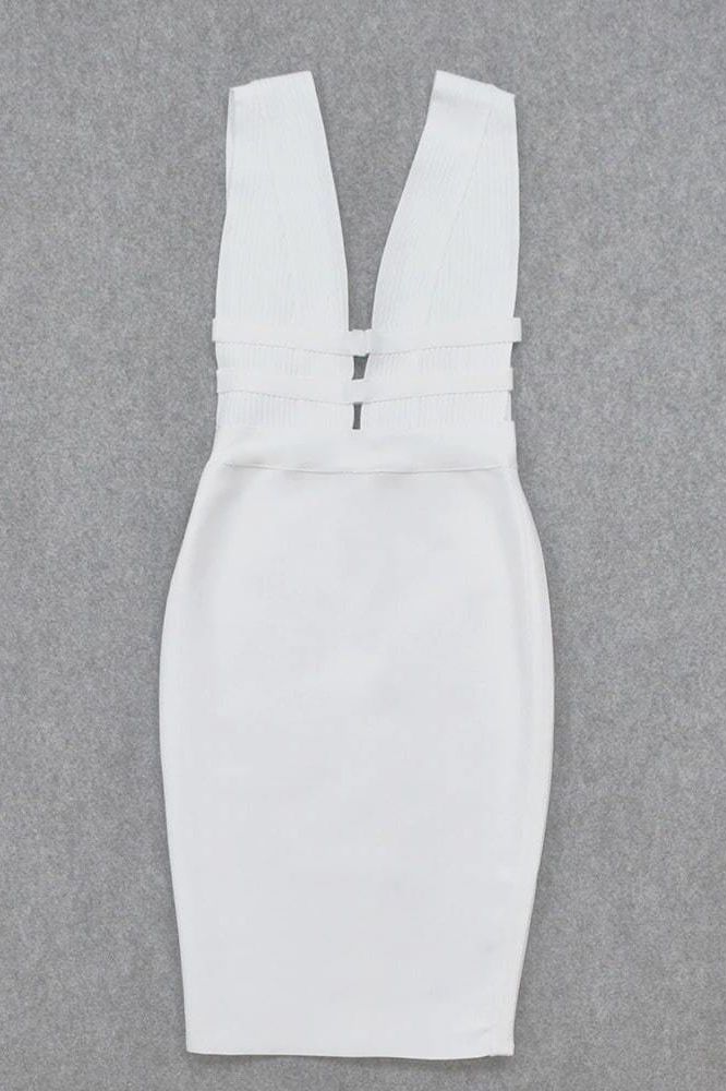 Bay Bandage Dress - Pearl White