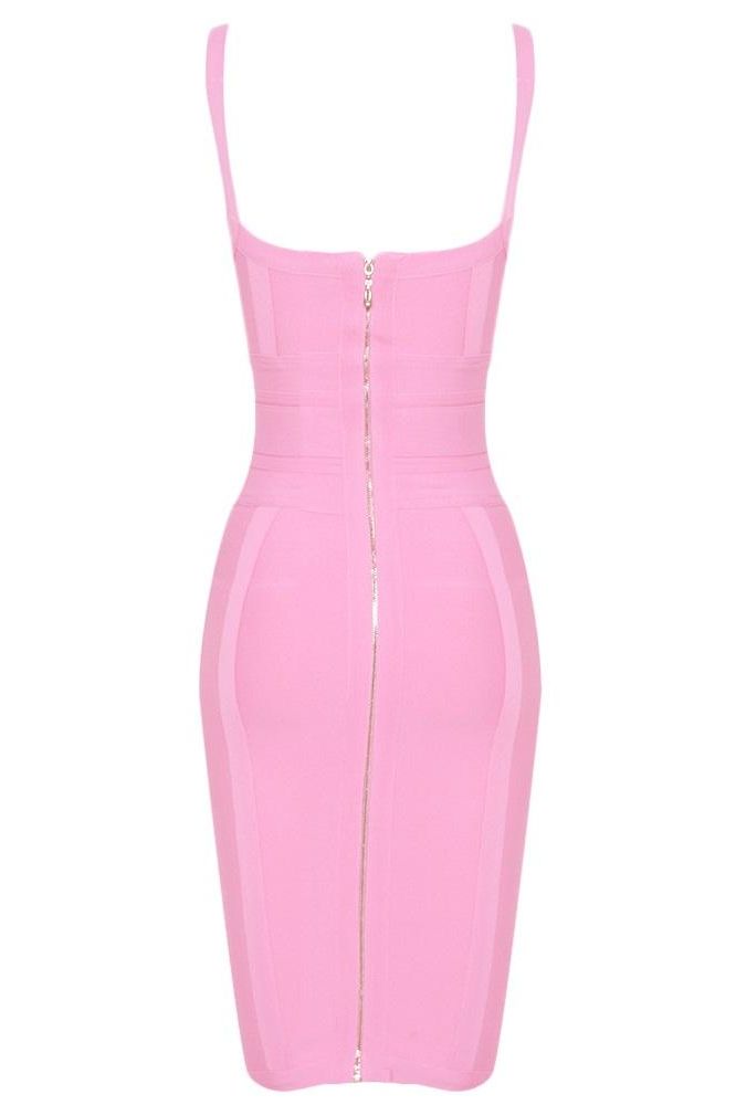 Bek Bandage Dress - Blush Pink