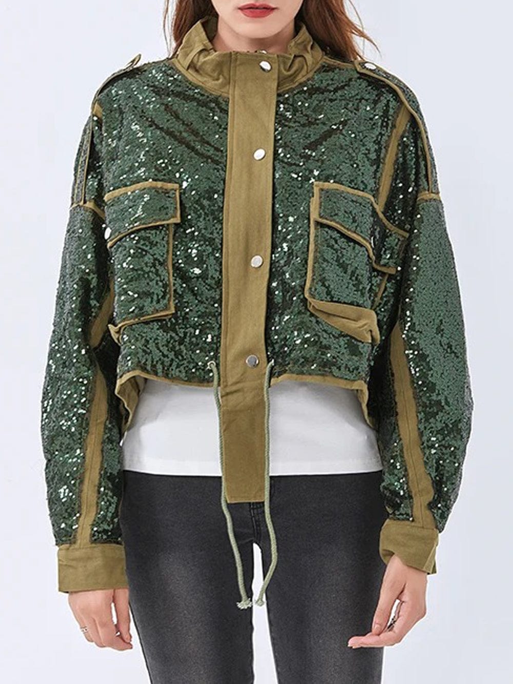 Beverly Sequined Casual Jacket - Fashion Pov