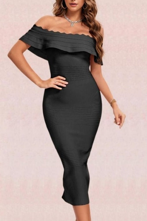 Billie Bandage Midi Dress - Classic Black