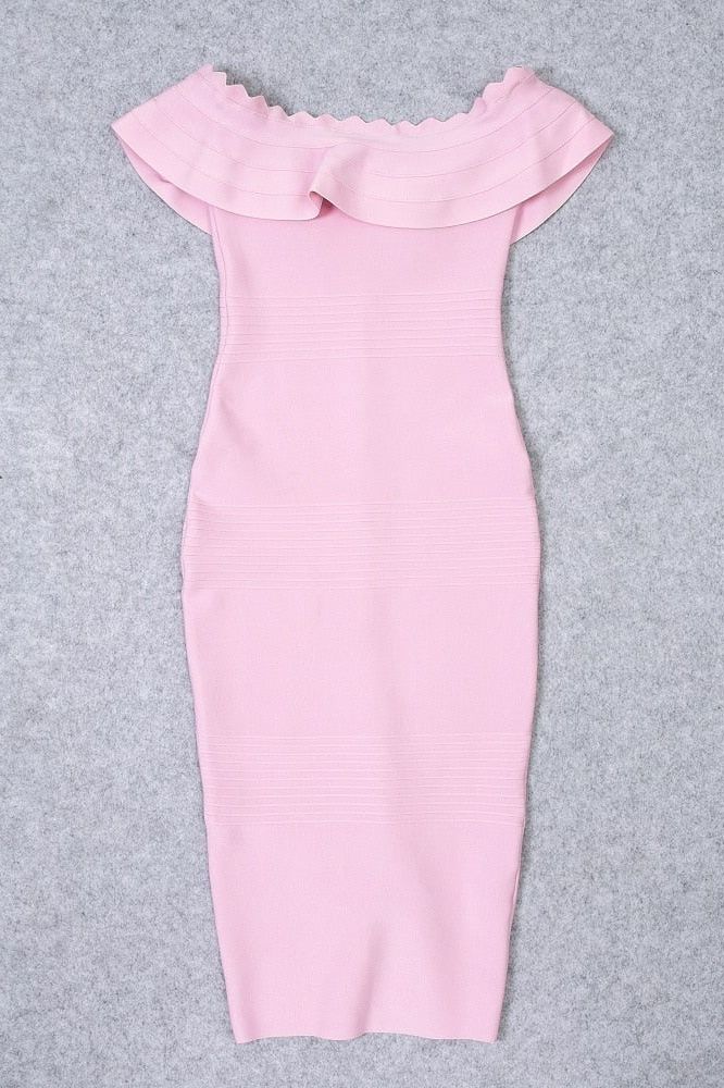 Billie Bandage Midi Dress - Dusty Pink