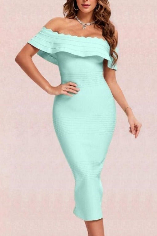 Billie Bandage Midi Dress - Mint Green