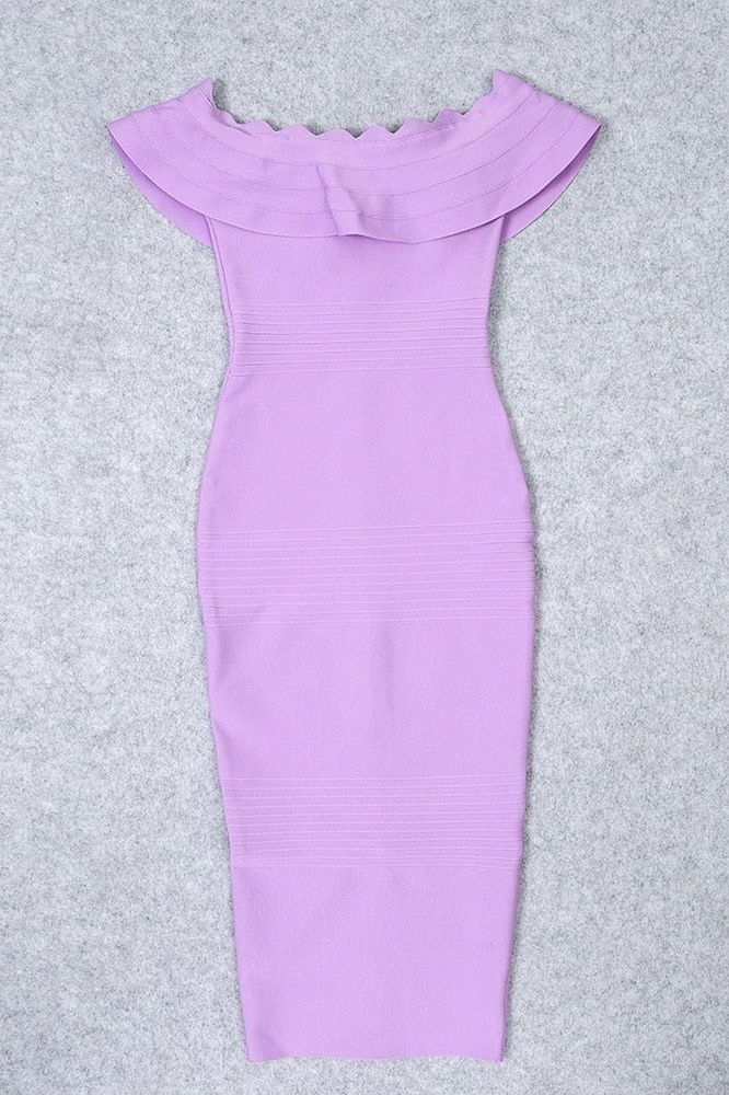 Billie Bandage Midi Dress - Violet Purple