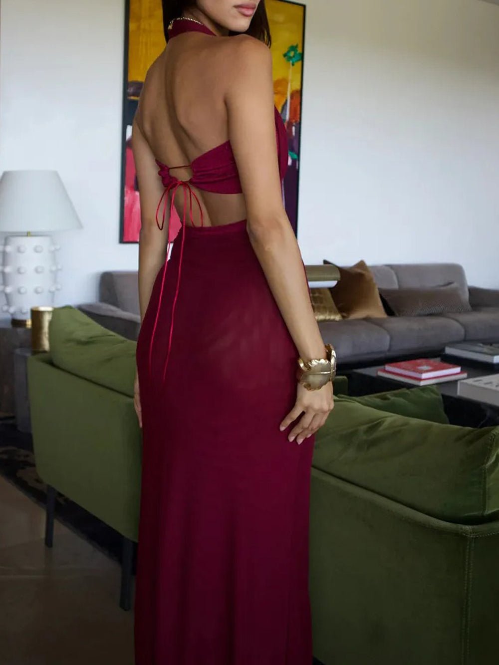 Brooke Backless Bodycon Maxi Dress