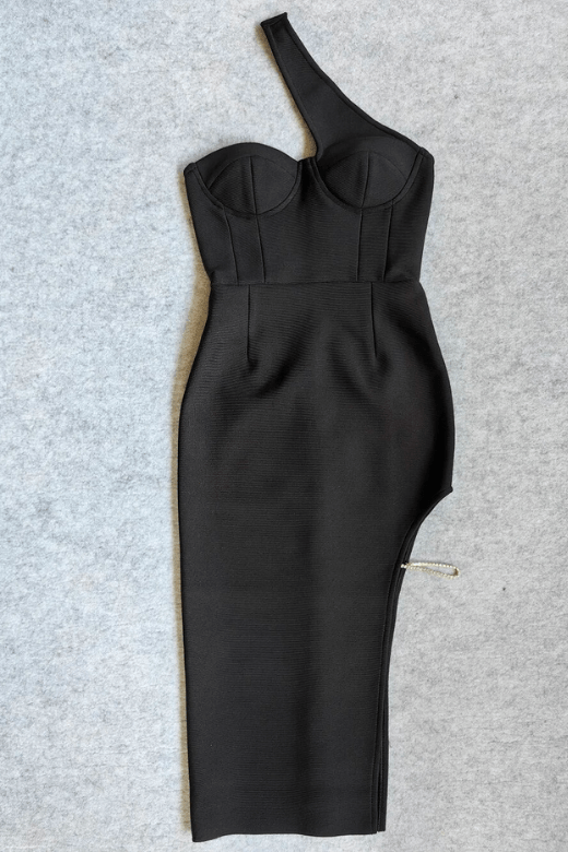 Cairo Bandage Midi Dress - Classic Black