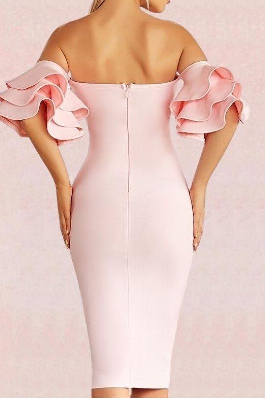 Charlie Bandage Dress - Dusty Pink