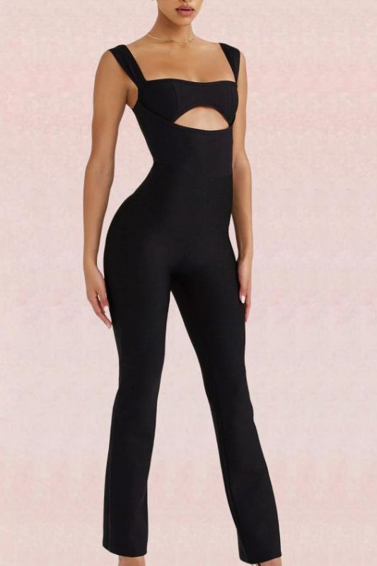 Chloe Bandage Pants Jumpsuit - Classic Black