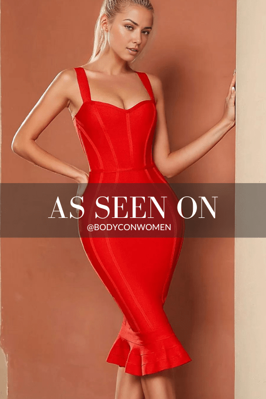 Diane Bandage Midi Dress - Lipstick Red