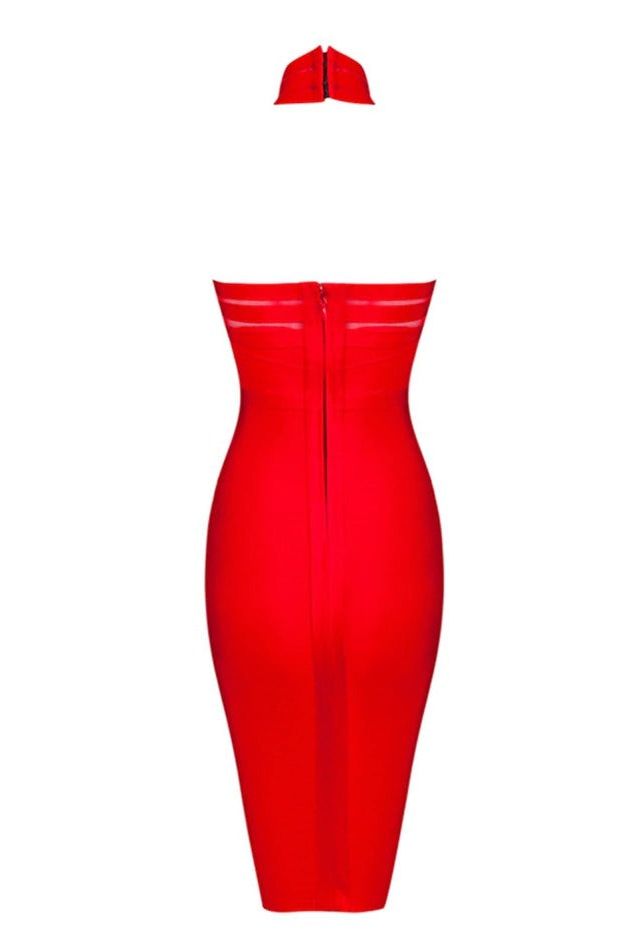 Eden Bandage Dress - Lipstick Red