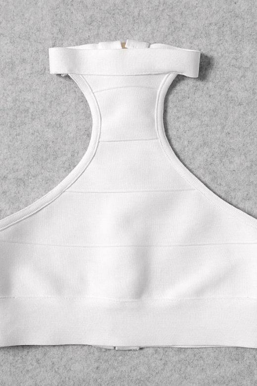 Elli Bandage Crop Top - Pearl White