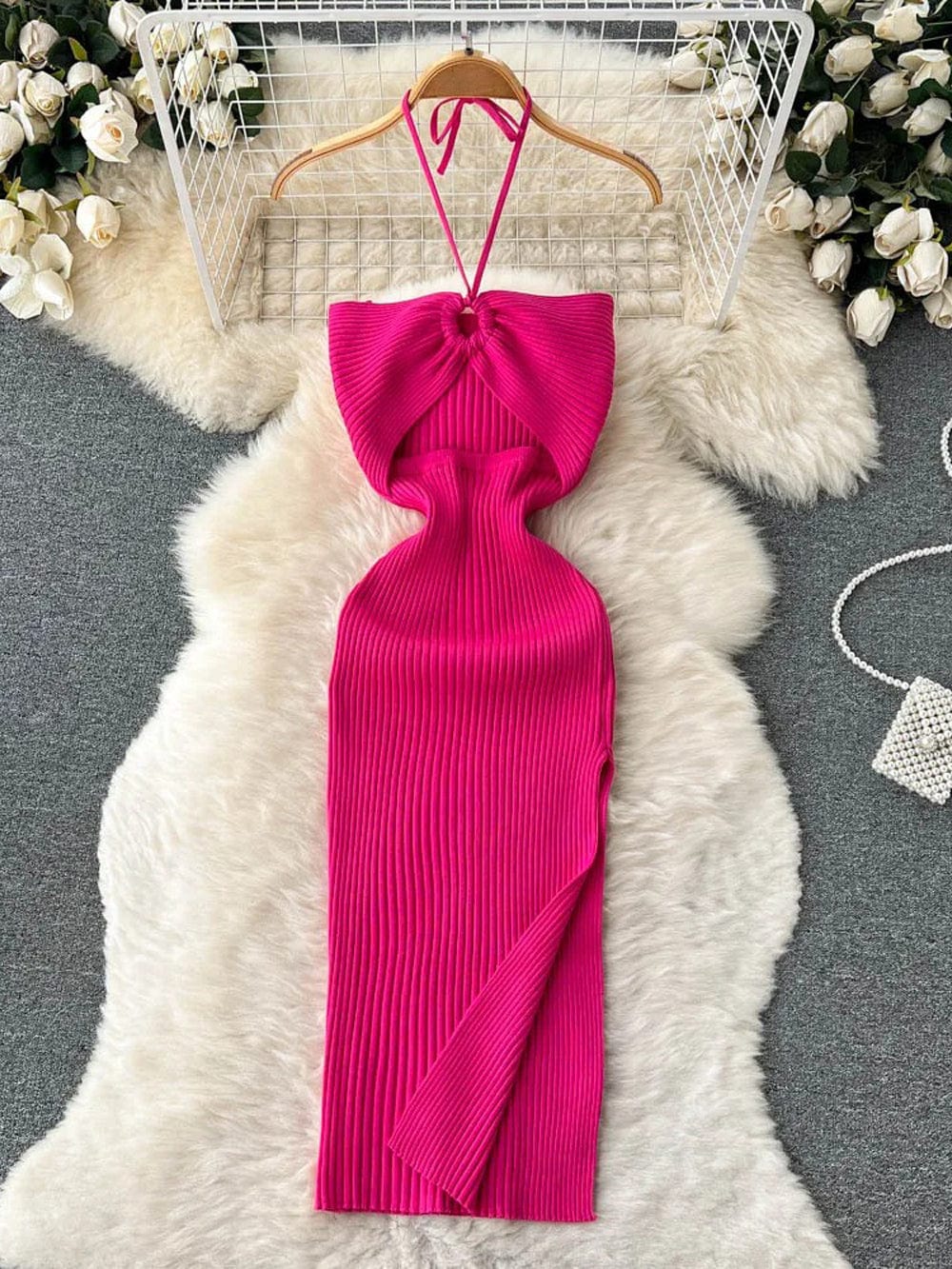 Evie Bodycon Knitted Midi Dress - Fashion Pov