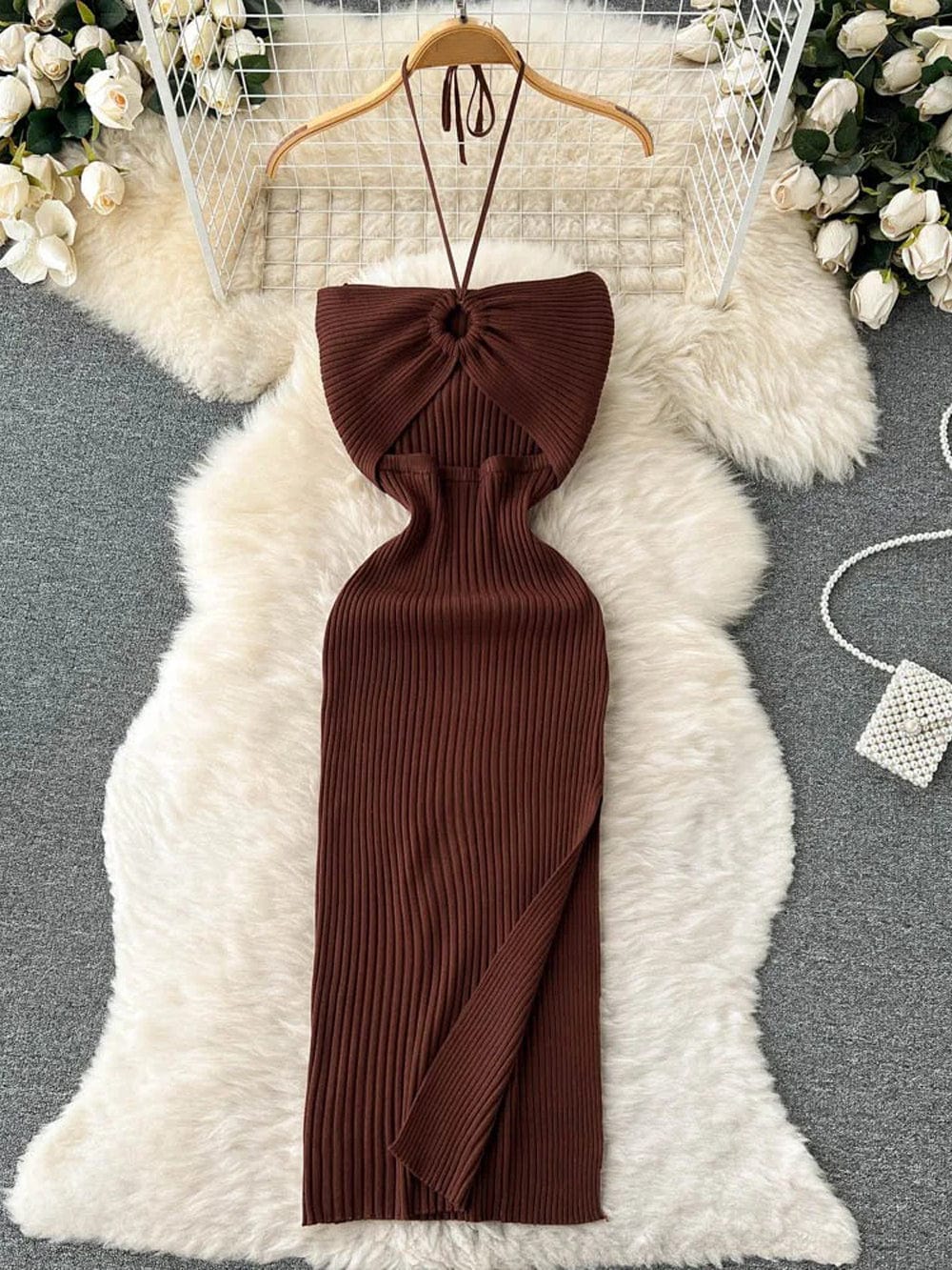 Evie Bodycon Knitted Midi Dress - Fashion Pov