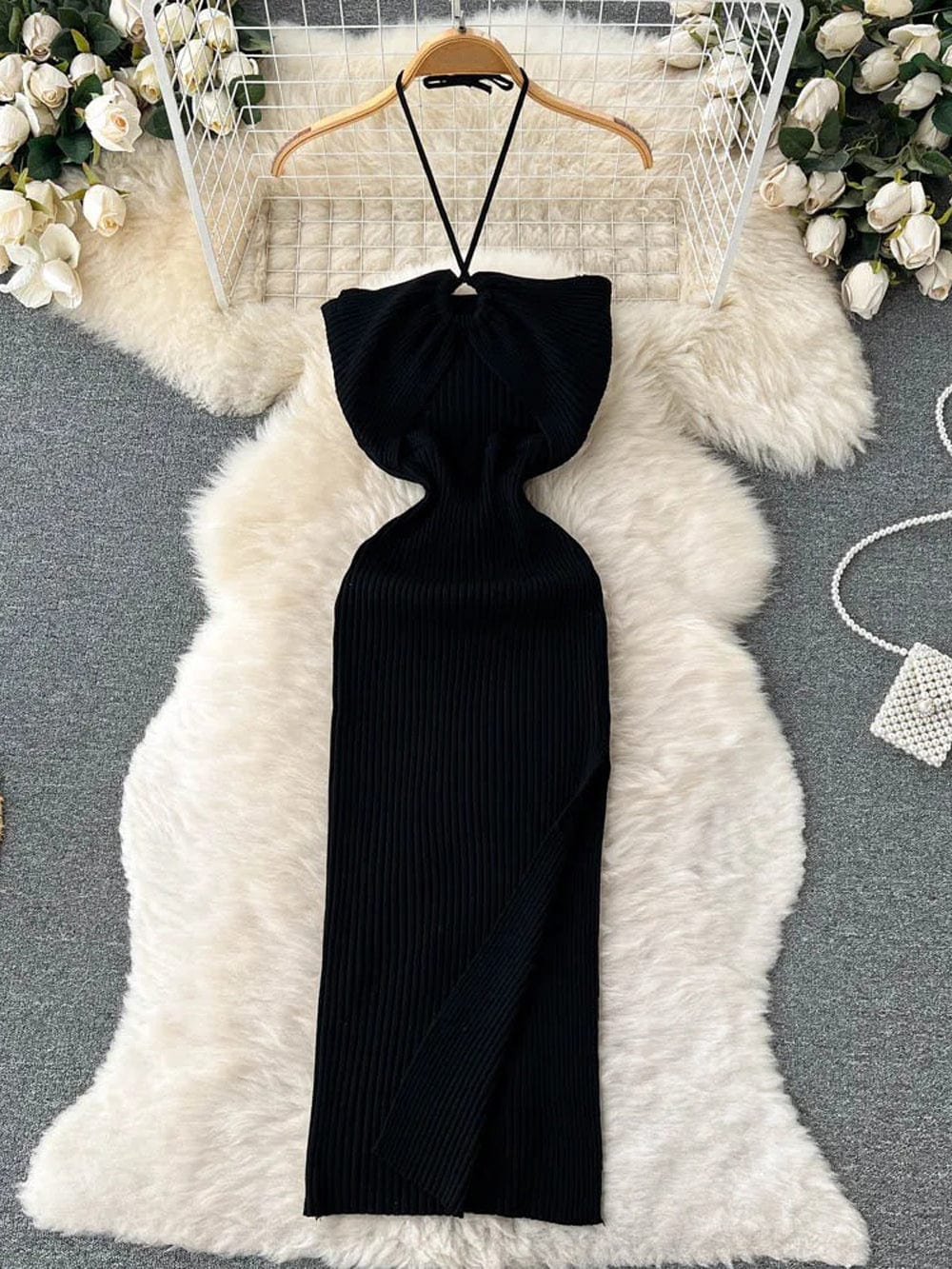 Evie Bodycon Knitted Midi Dress - Fashion Pov