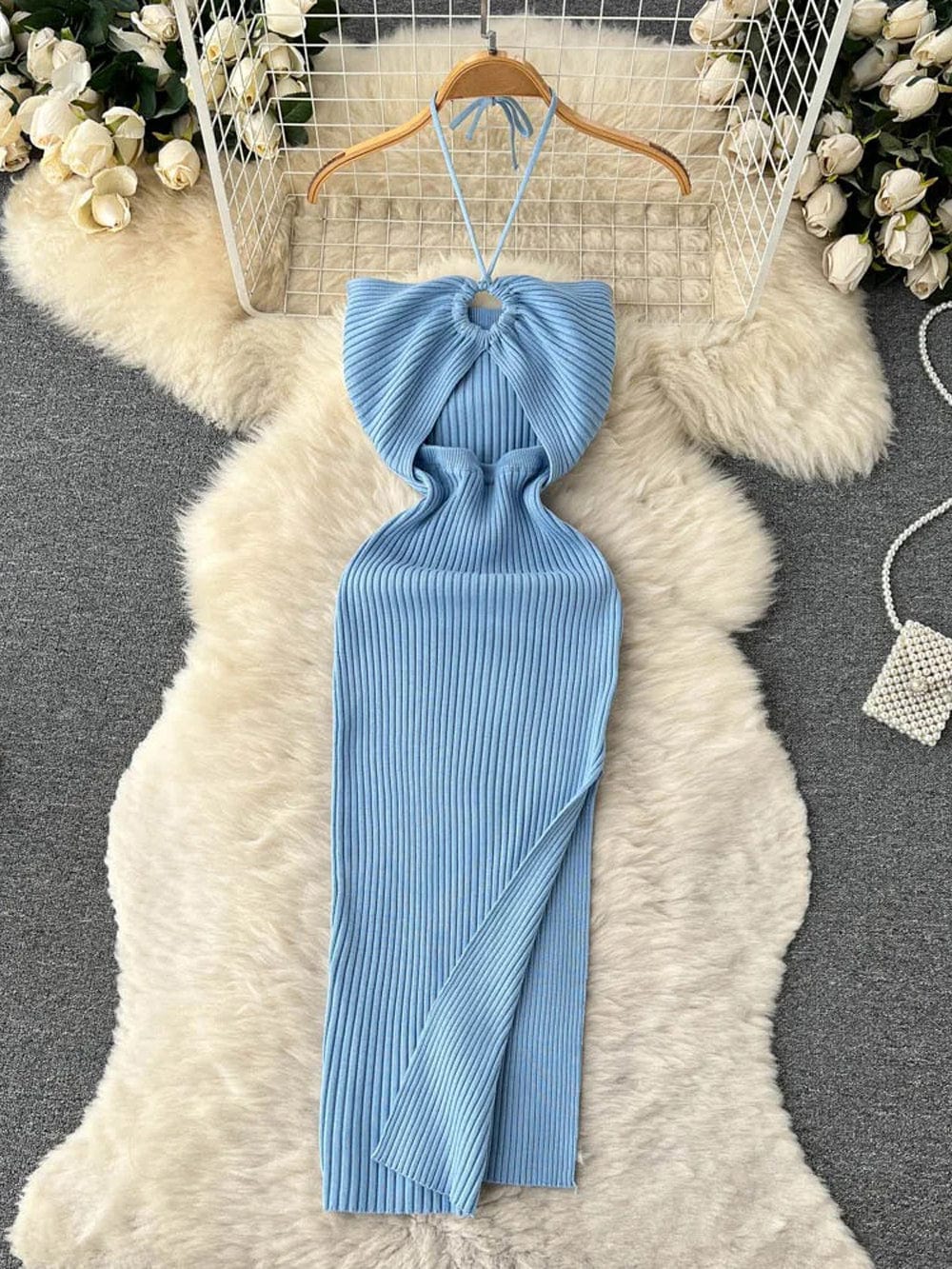 Evie Bodycon Knitted Midi Dress - Fashion Pov