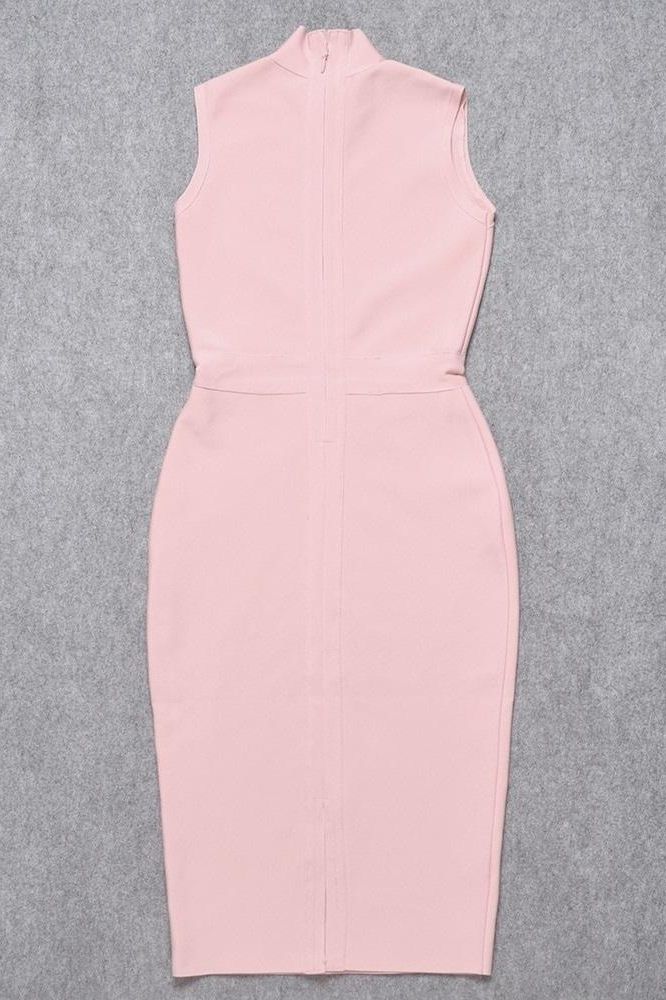 Grace Bandage Midi Dress - Dusty Pink