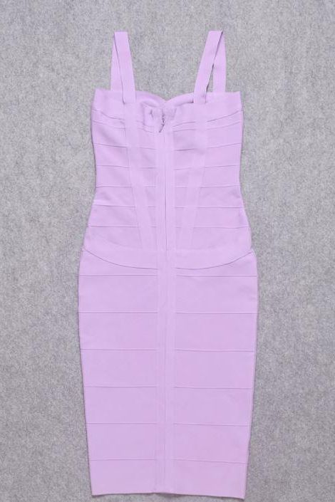 Heidi Bandage Midi Dress - Violet Purple