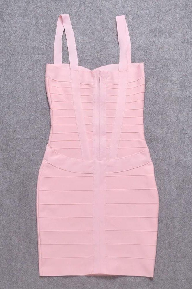 Heidi Bandage Mini Dress - Dusty Pink