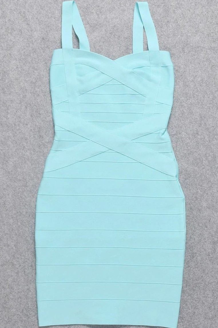 Heidi Bandage Mini Dress - Sky Blue