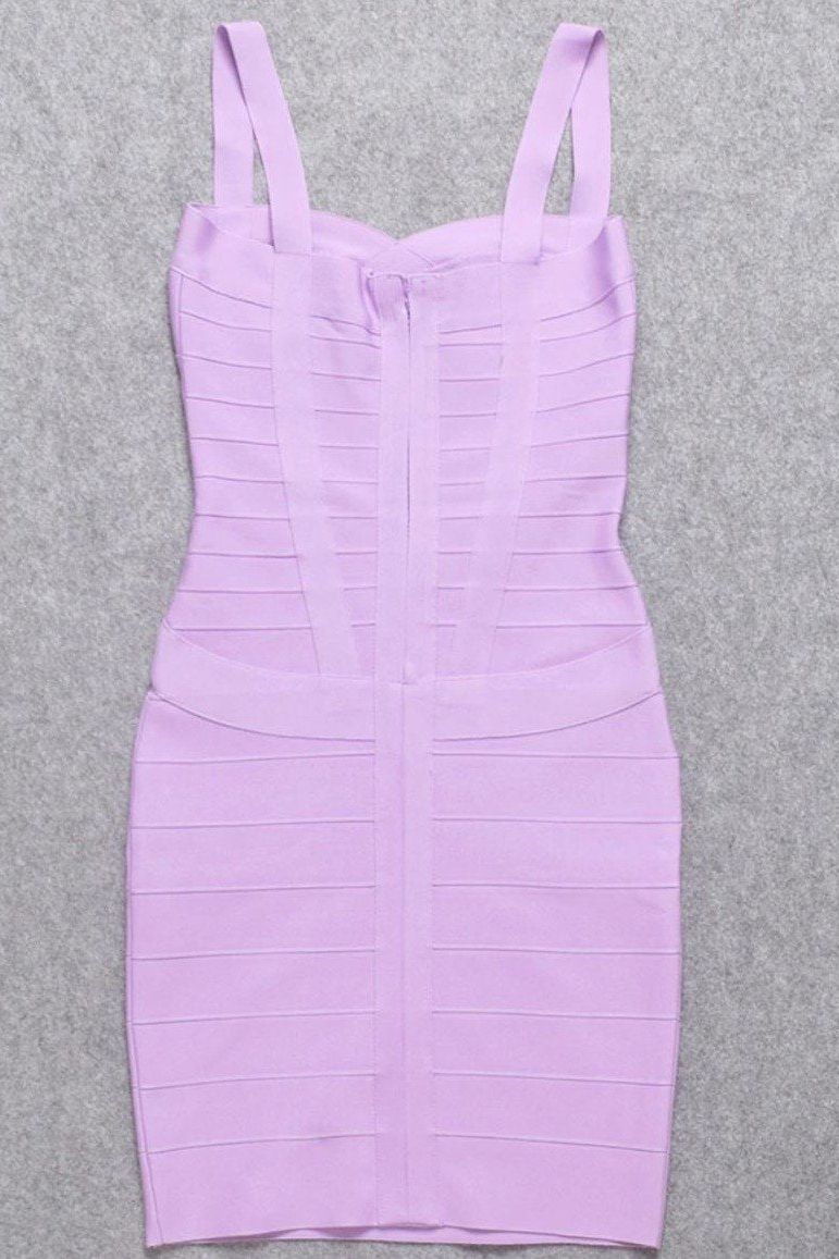 Heidi Bandage Mini Dress - Violet Purple