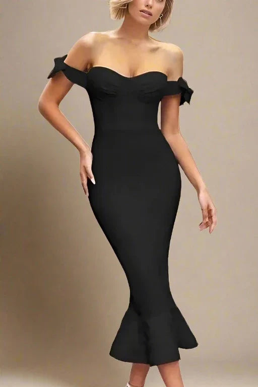 Hunter Bandage Midi Dress - Classic Black