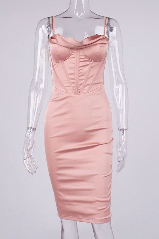 Indi Bodycon Dress - Dusty Pink