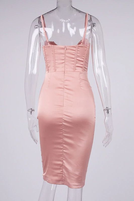 Indi Bodycon Dress - Dusty Pink