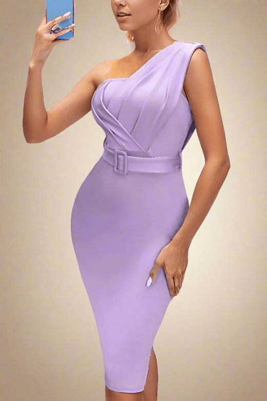 Ione Bandage Midi Dress - Violet Purple