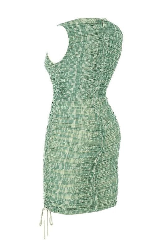 Isla Bodycon Wrap Mini Dress - Mint Green