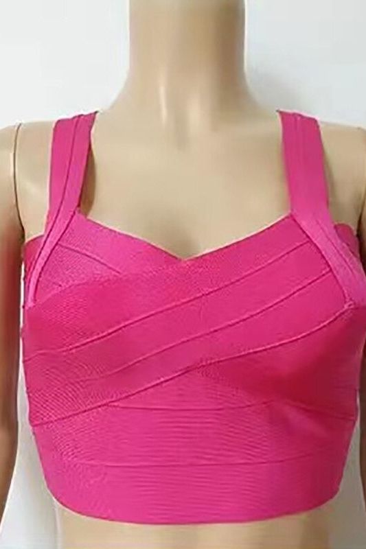 Jay Bandage Crop Top - Hot Pink