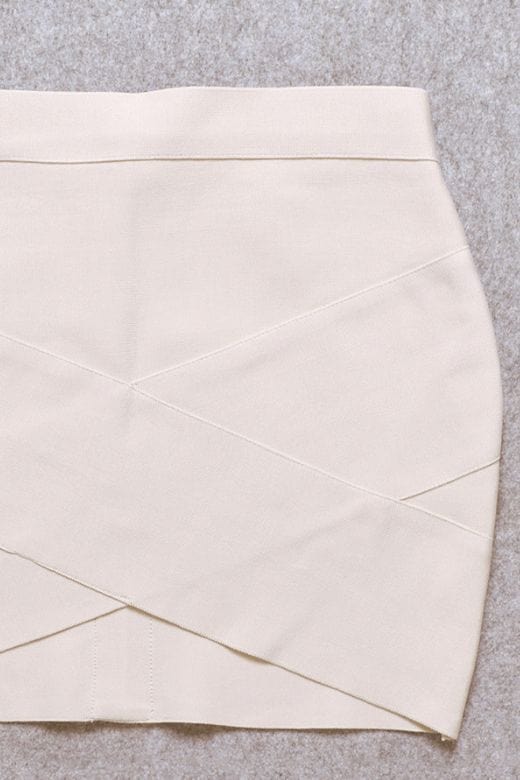 Jay High Waist Bandage Mini Skirt - Cream