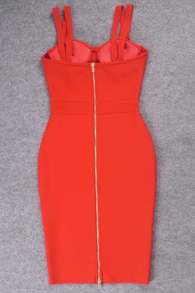 Kate Bandage Dress - Lipstick Red