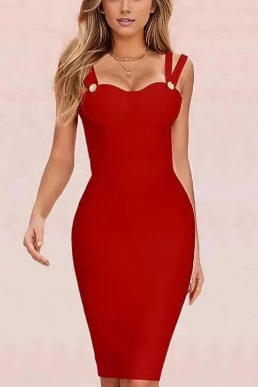 Kate Bandage Dress - Lipstick Red