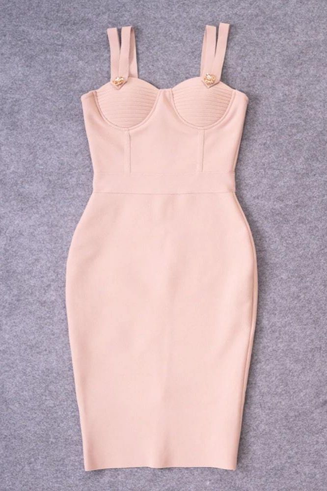 Kate Bandage Dress - Nude