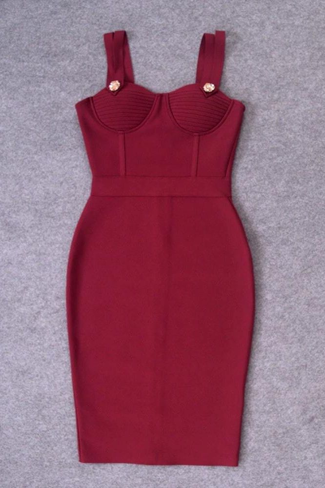 Kate Bandage Dress - Red Wine