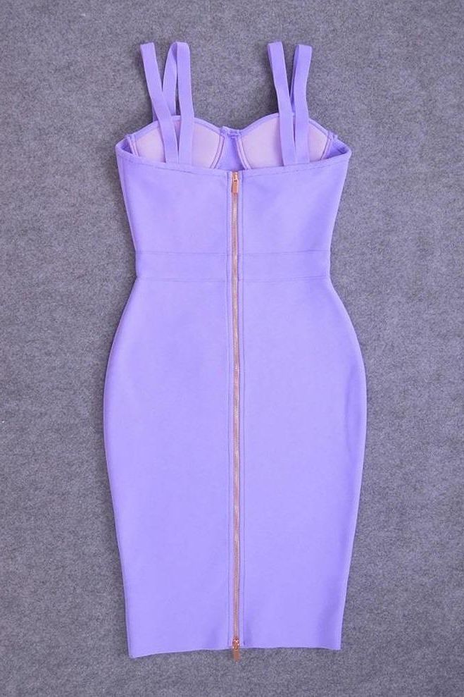 Kate Bandage Dress - Violet Purple