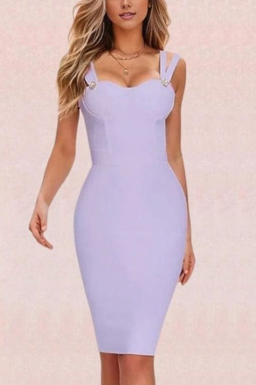 Kate Bandage Dress - Violet Purple