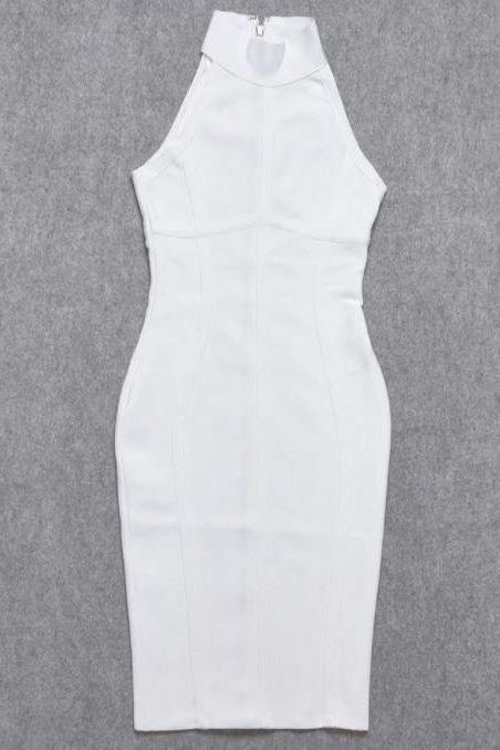 Lea Bandage Midi Dress - Pearl White