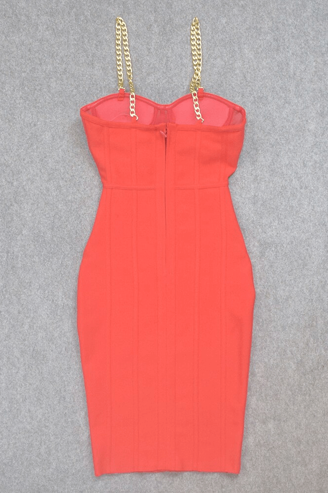 Leah Bodycon Dress - Lipstick Red