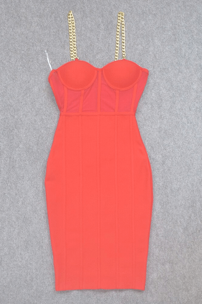 Leah Bodycon Dress - Lipstick Red