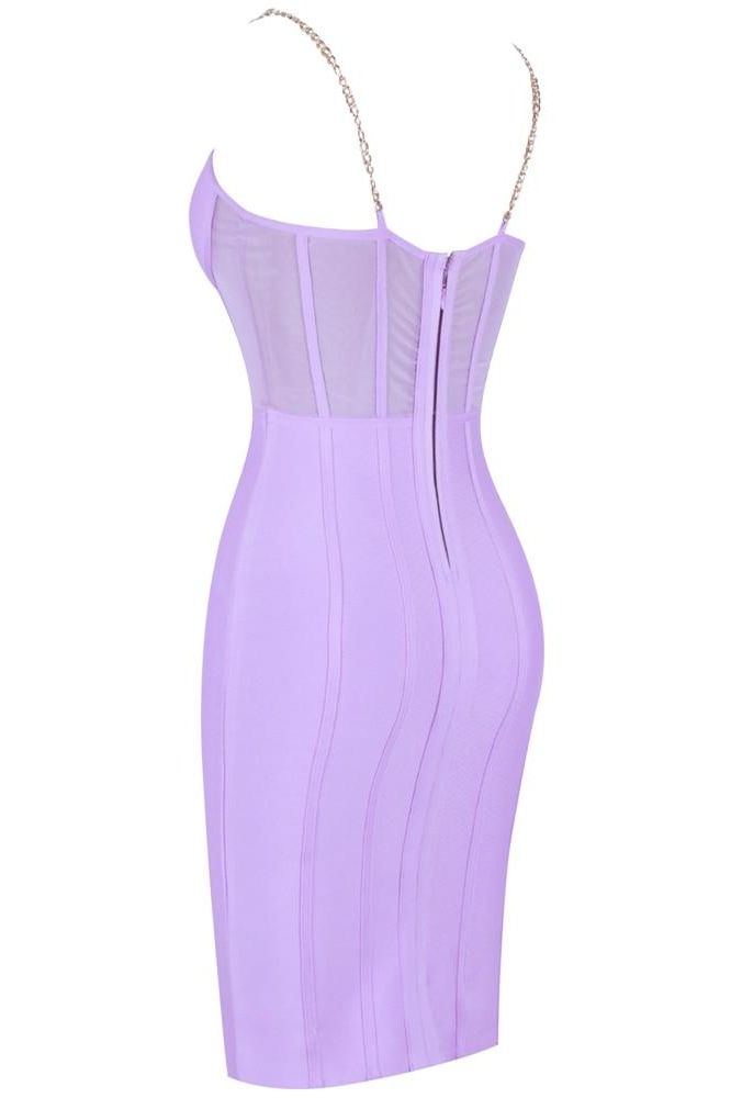 Leah Bodycon Dress - Violet Purple