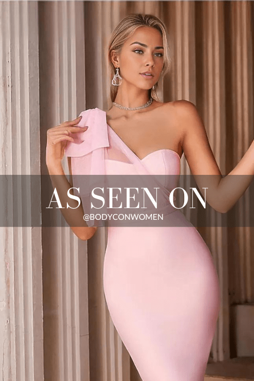 Lesley Bandage Dress - Dusty Pink