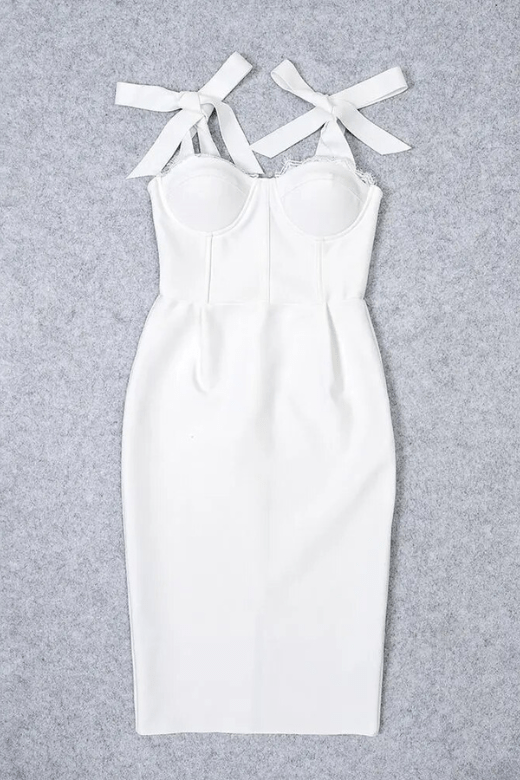 Payton Bandage Dress - Pearl White