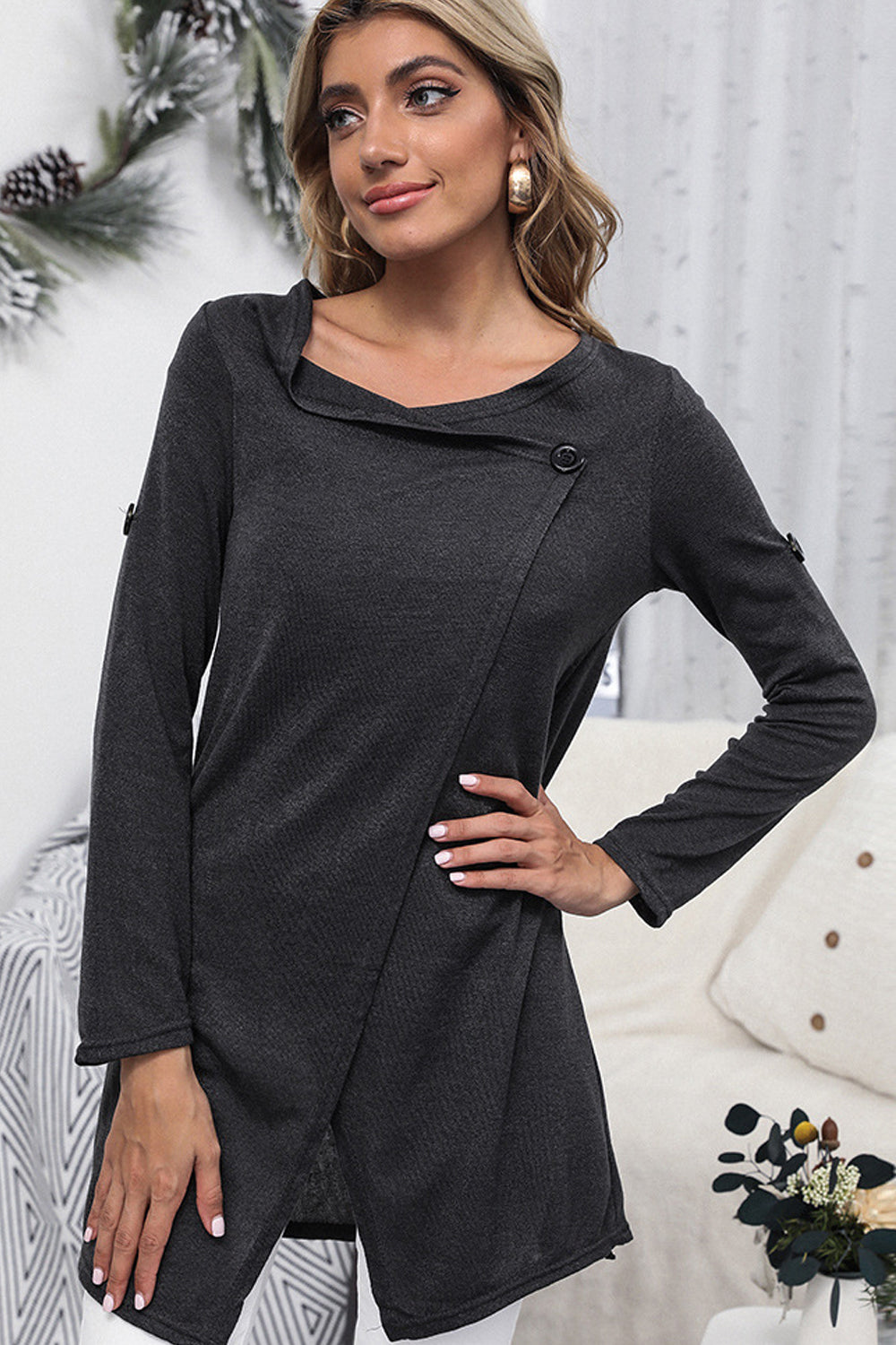 Irregular Long Sleeve T-shirt