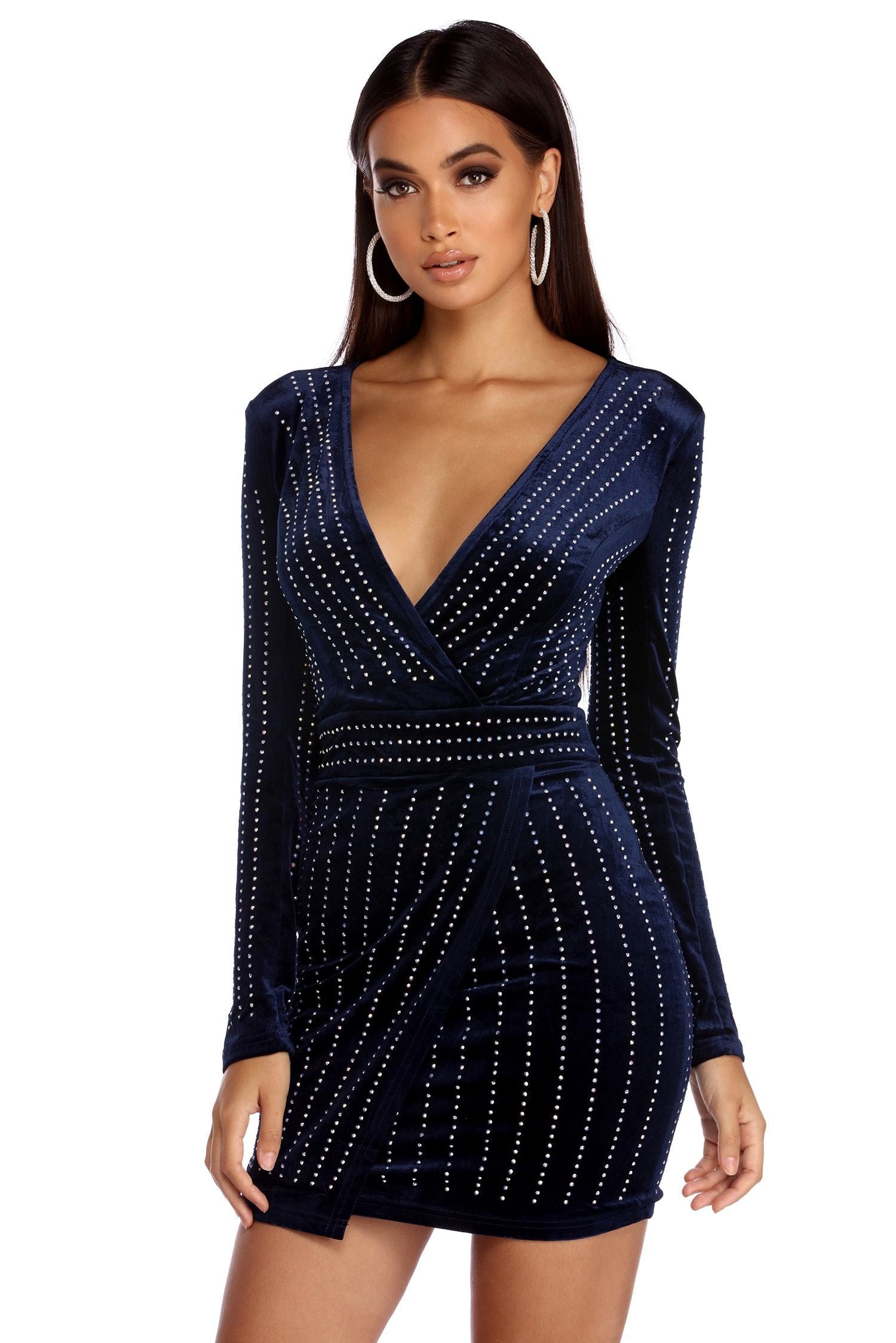 Cassie Velvet Wrap Dress