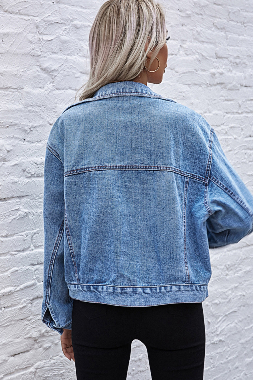 Pocket Button Loose Denim Jacket